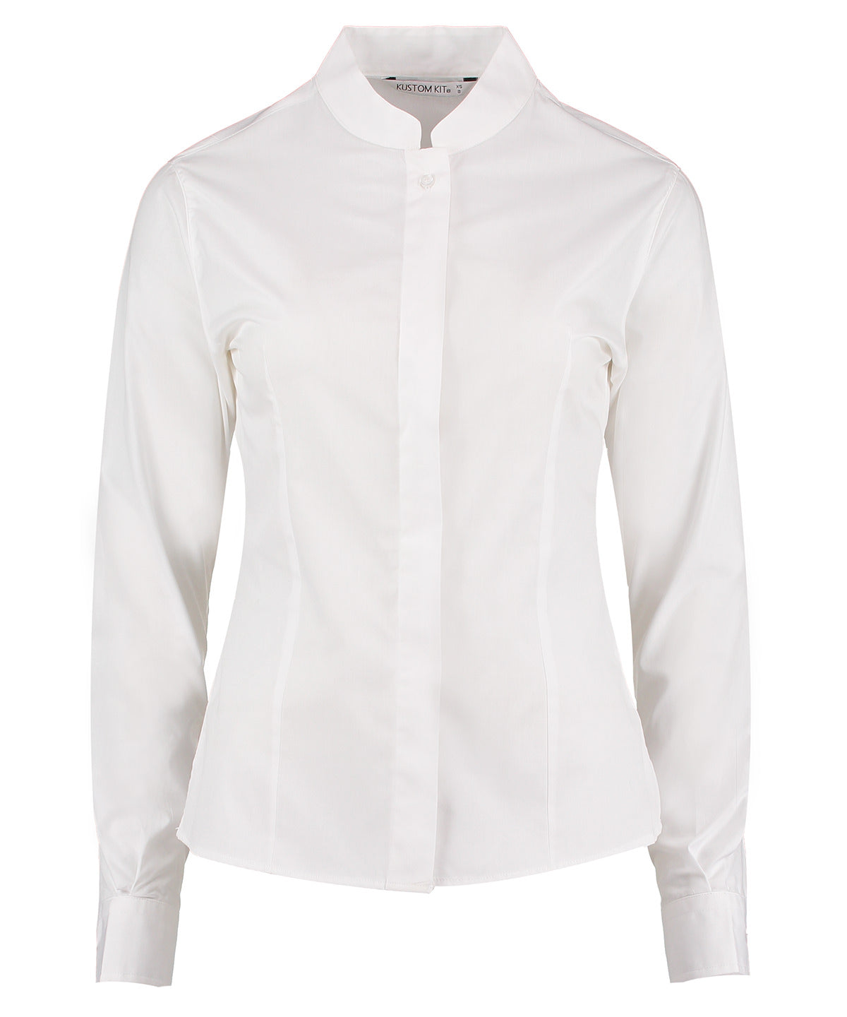 Women's mandarin collar shirt long-sleeved (tailored fit)