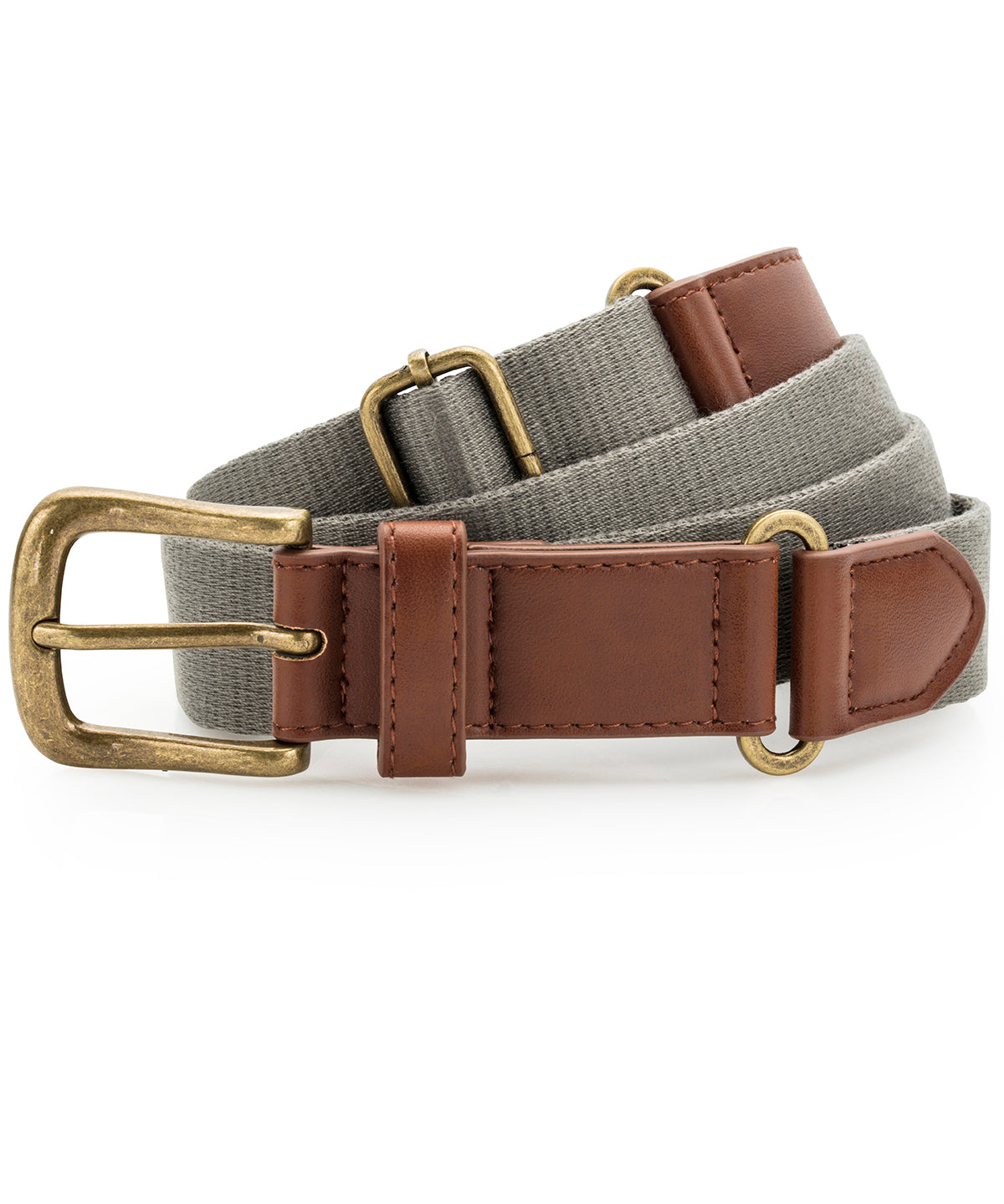 Slate - Faux leather and canvas belt - GarmentEmbroidery