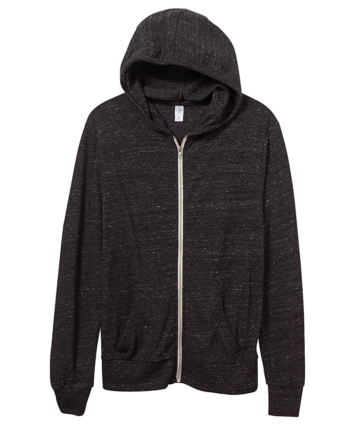 Eco Black - Eco-jersey zip hoodie - GarmentEmbroidery
