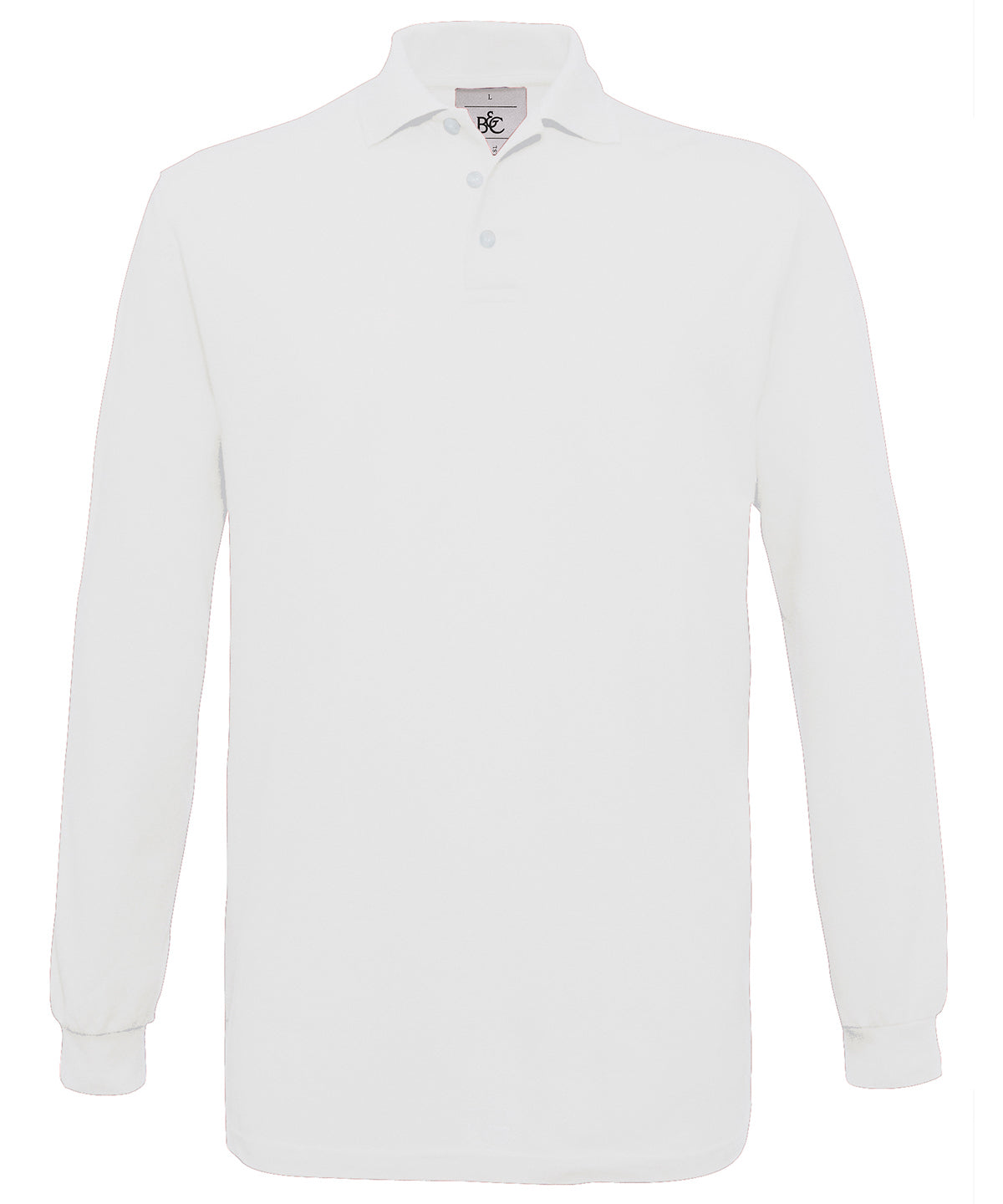 White* - B&C Safran long sleeve - GarmentEmbroidery