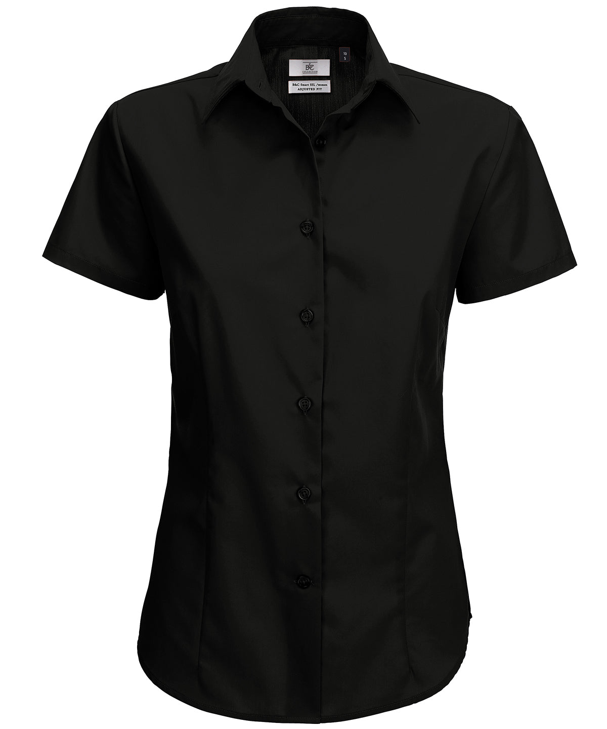 Black - B&C Smart short sleeve /women - GarmentEmbroidery