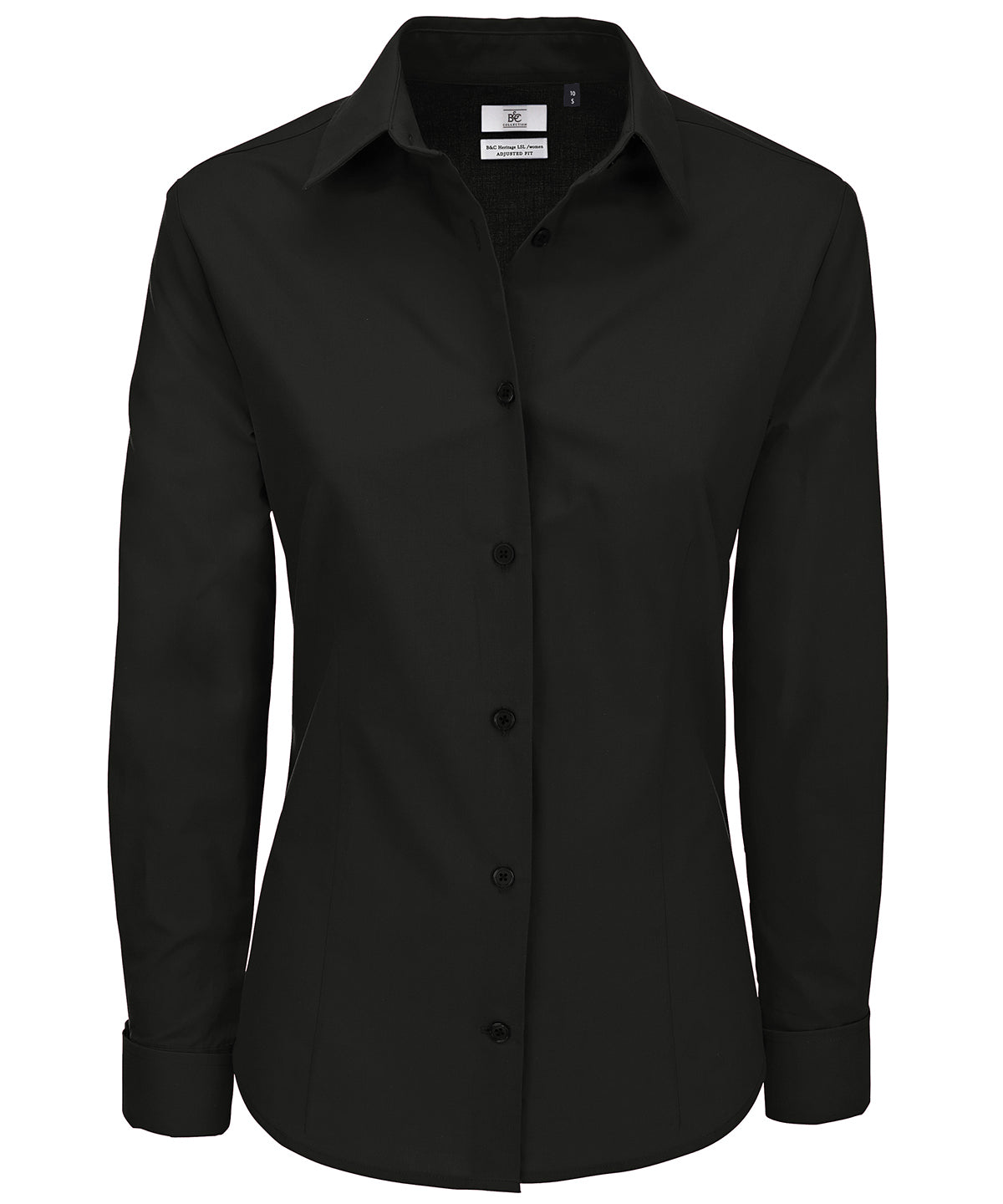 Black - B&C Heritage long sleeve /women - GarmentEmbroidery