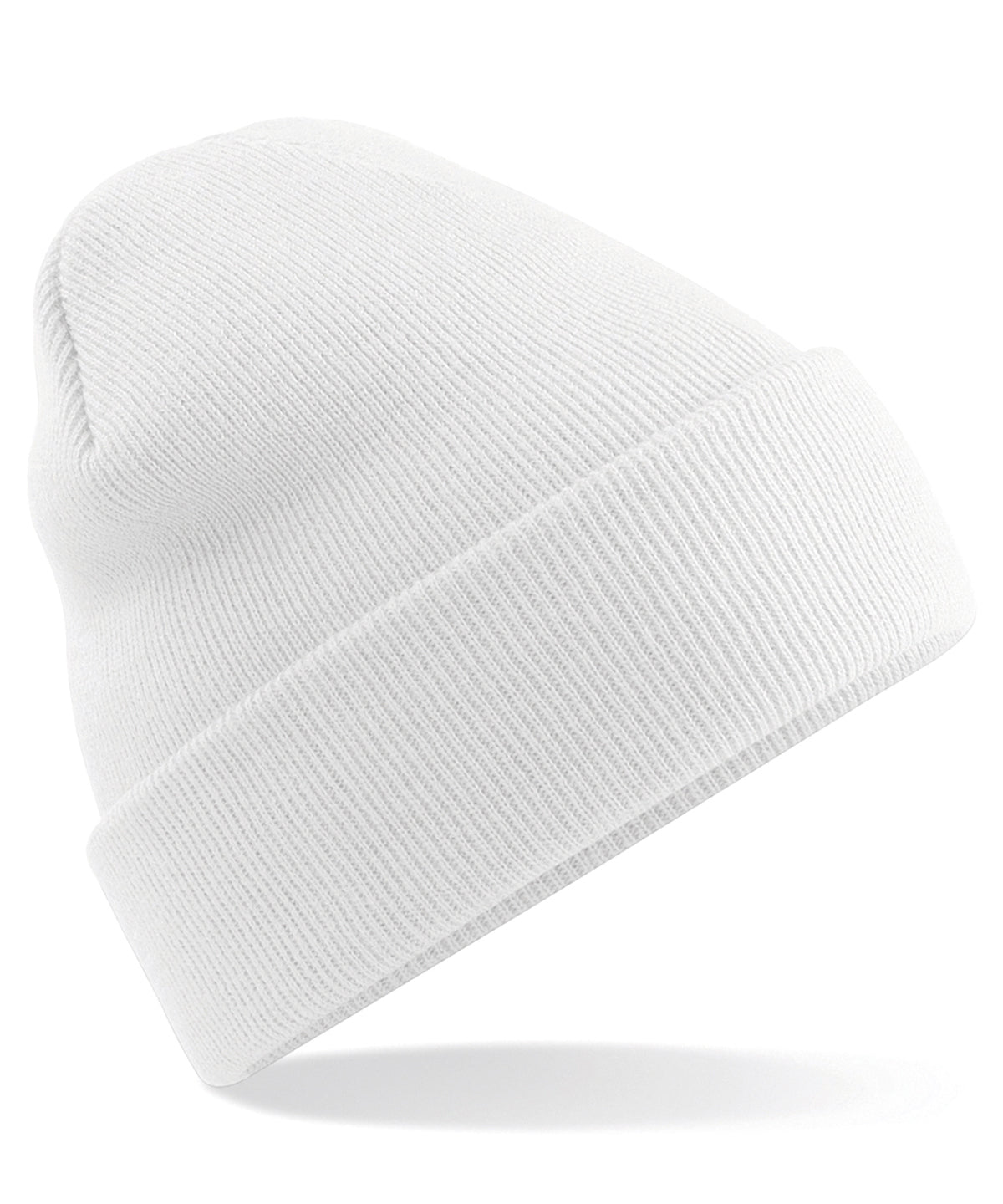 White - Original cuffed beanie - GarmentEmbroidery