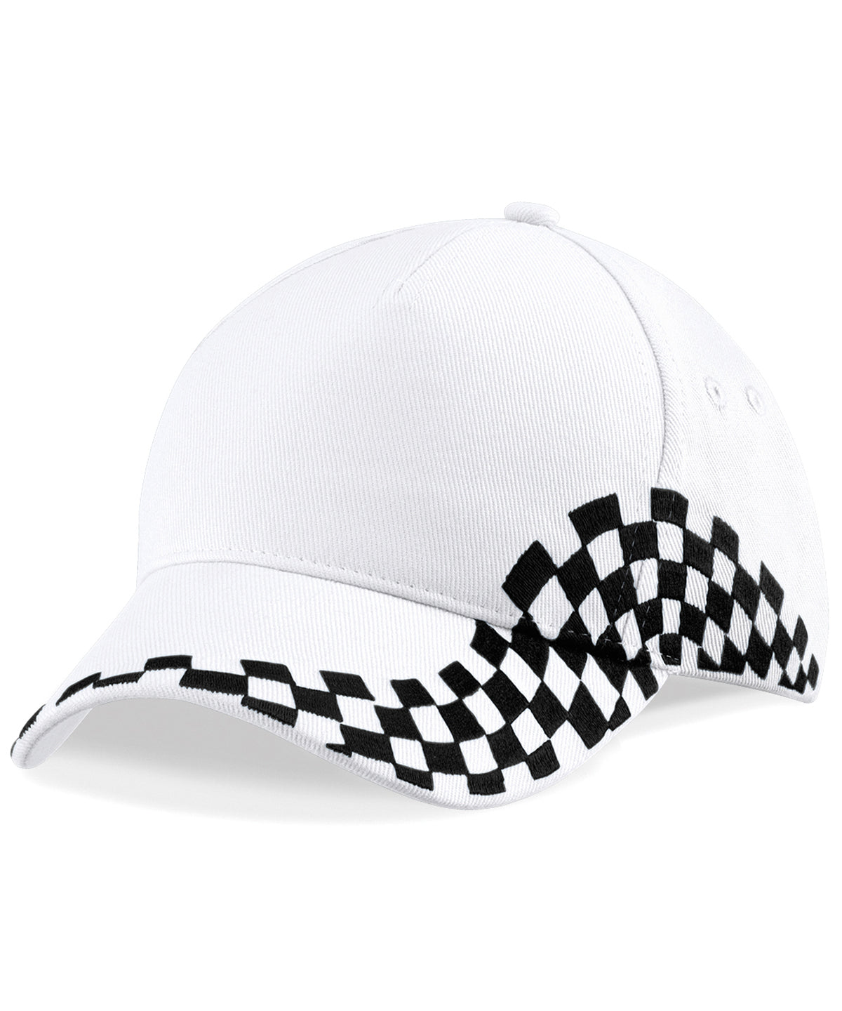 White - Grand Prix cap - GarmentEmbroidery