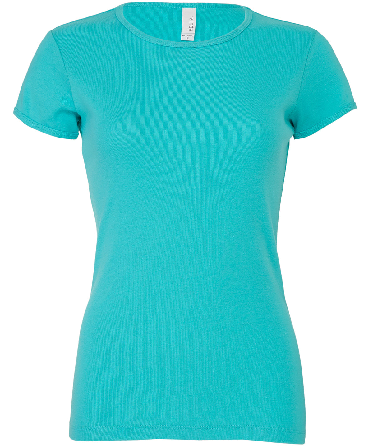 Teal - Baby rib short sleeve crew neck t-shirt - GarmentEmbroidery