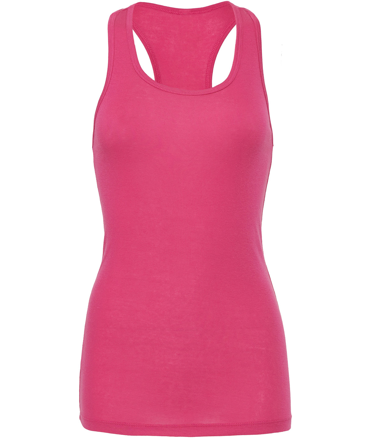 White - Sheer mini rib racerback tank top - GarmentEmbroidery
