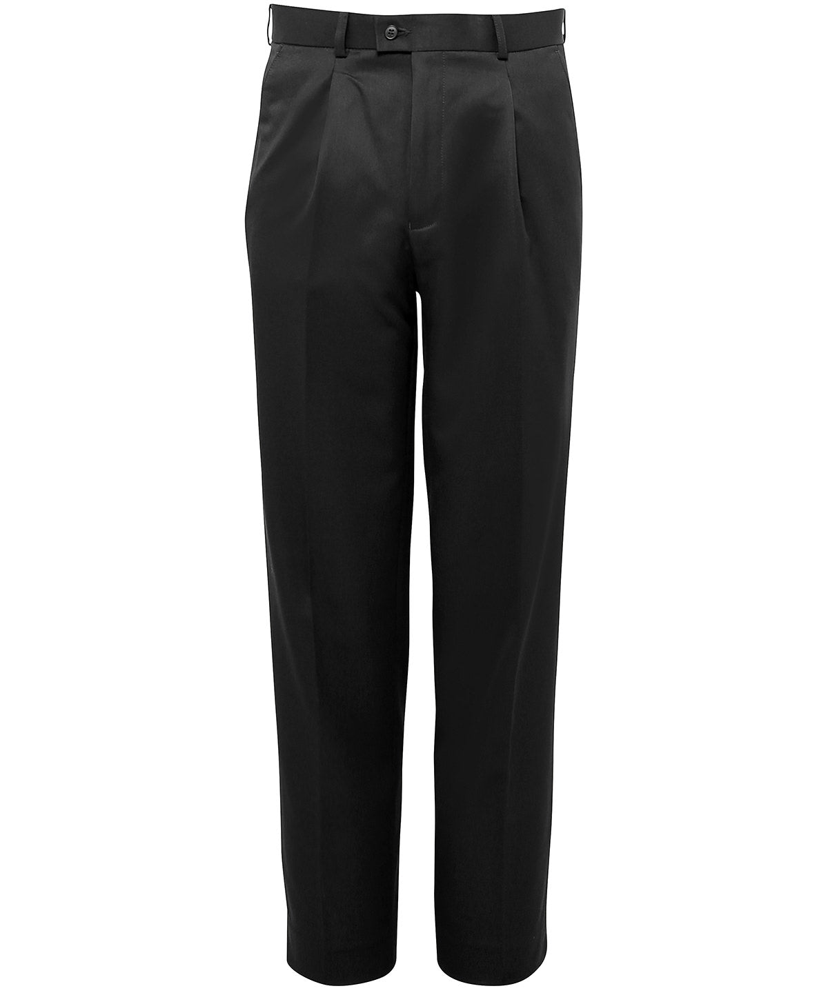 Black - Delta single pleat trousers - GarmentEmbroidery