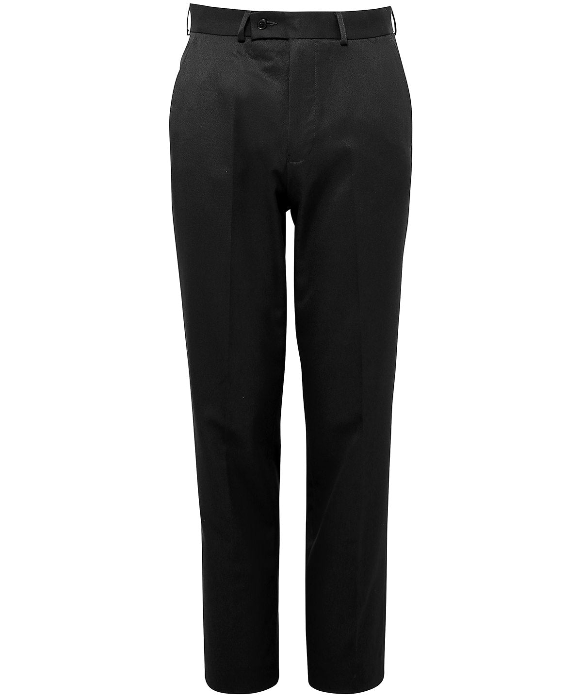 Black - Apollo flat front trousers - GarmentEmbroidery
