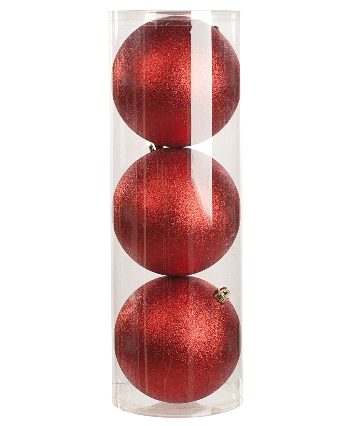 Red - 3 x Glitter balls in drum - GarmentEmbroidery