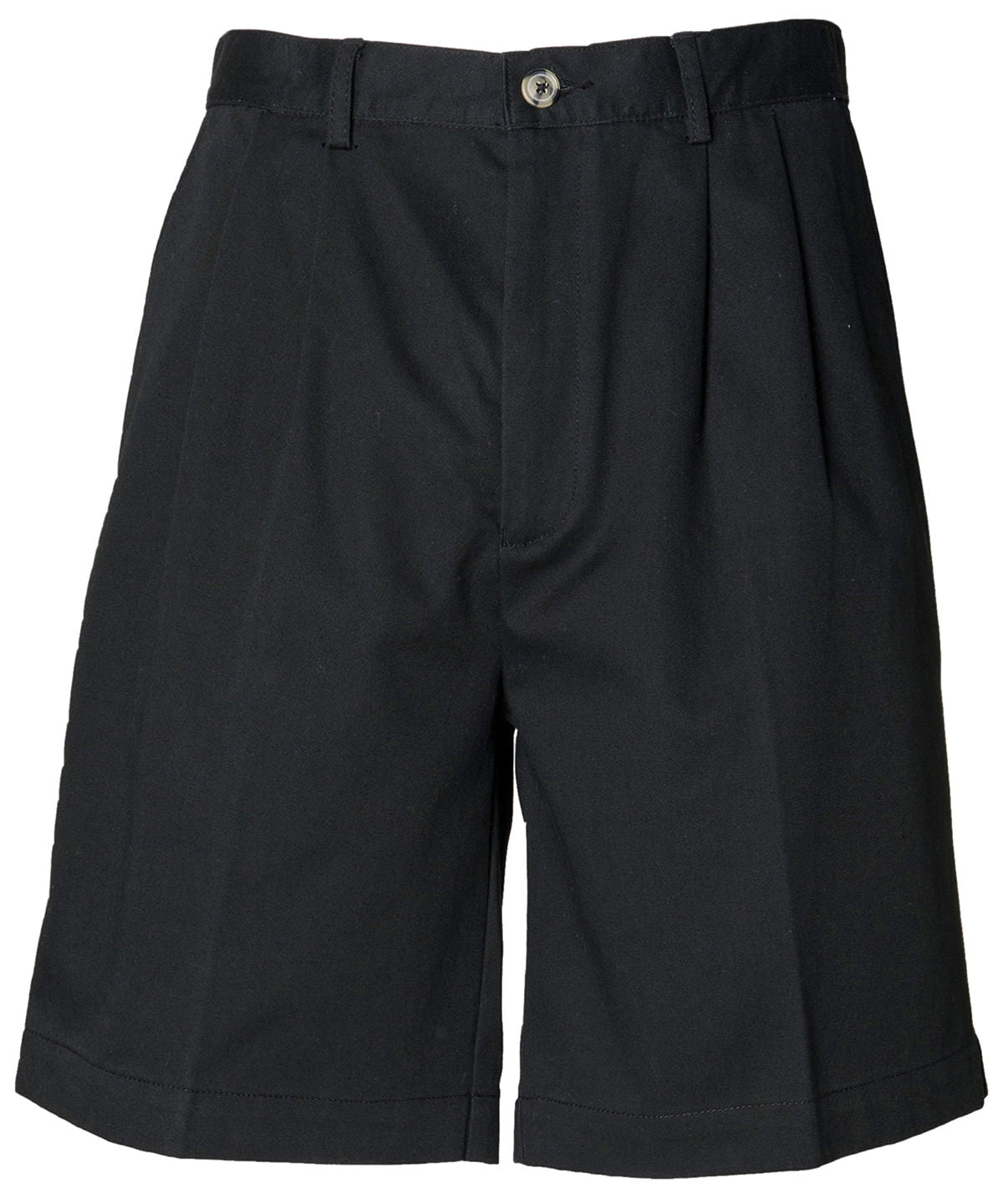 Teflon®-coated double pleat front chino shorts