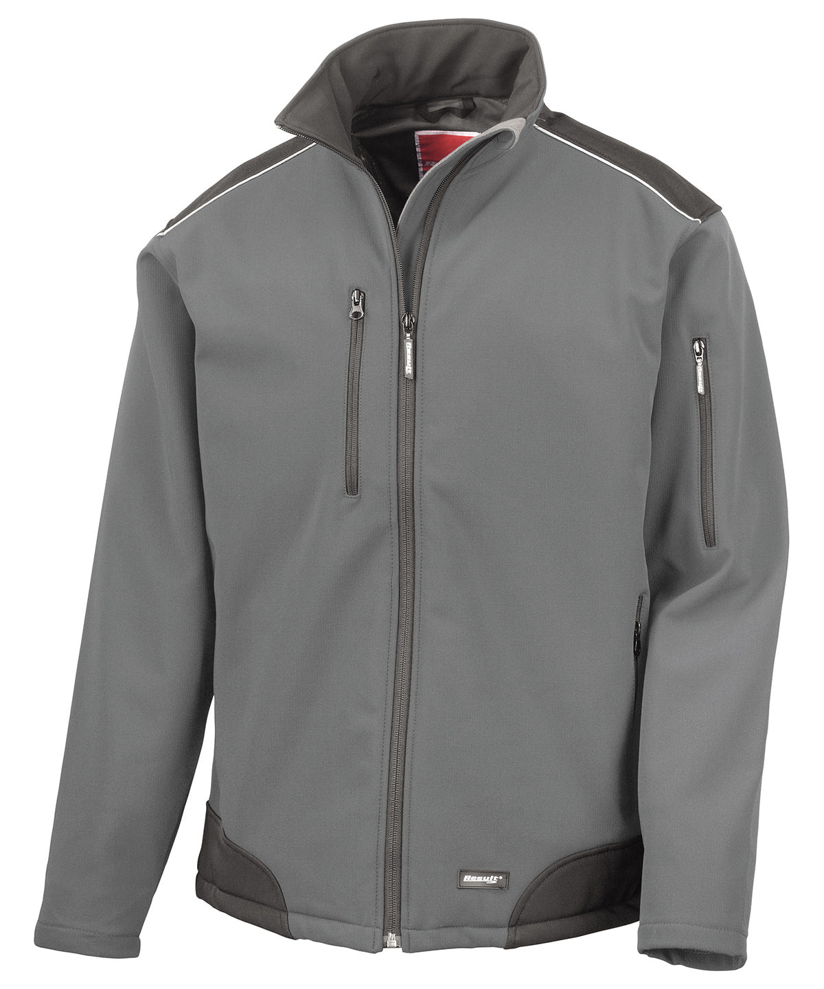 Grey/Black - Ripstop softshell workwear jacket - GarmentEmbroidery