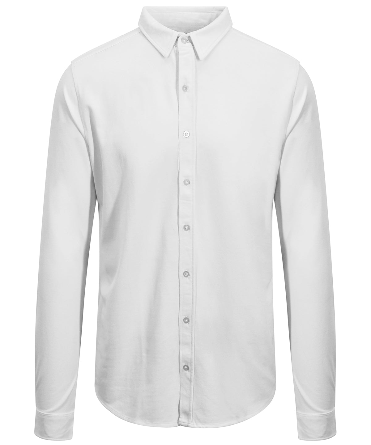White - Oscar knitted shirt - GarmentEmbroidery