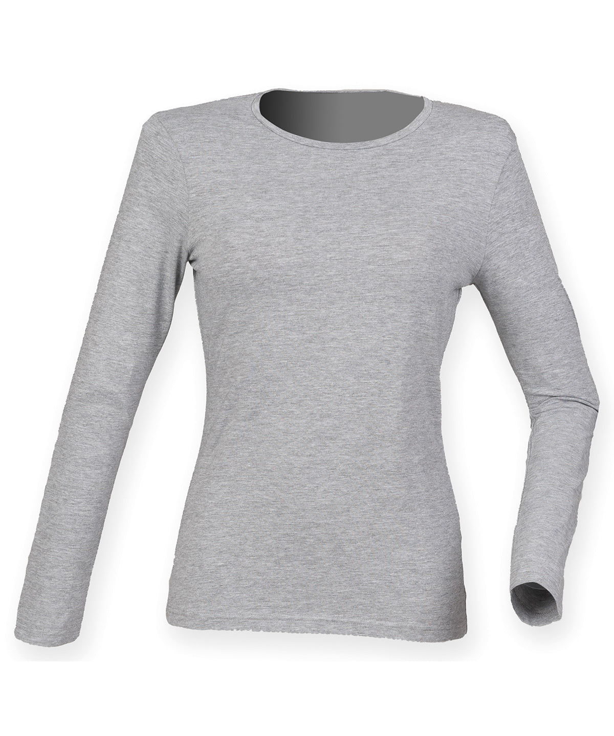Heather Grey - Women's feel good long sleeved stretch t-shirt - GarmentEmbroidery