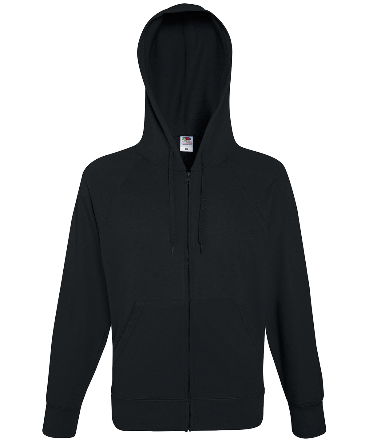 Black - Lightweight hooded sweatshirt jacket - GarmentEmbroidery