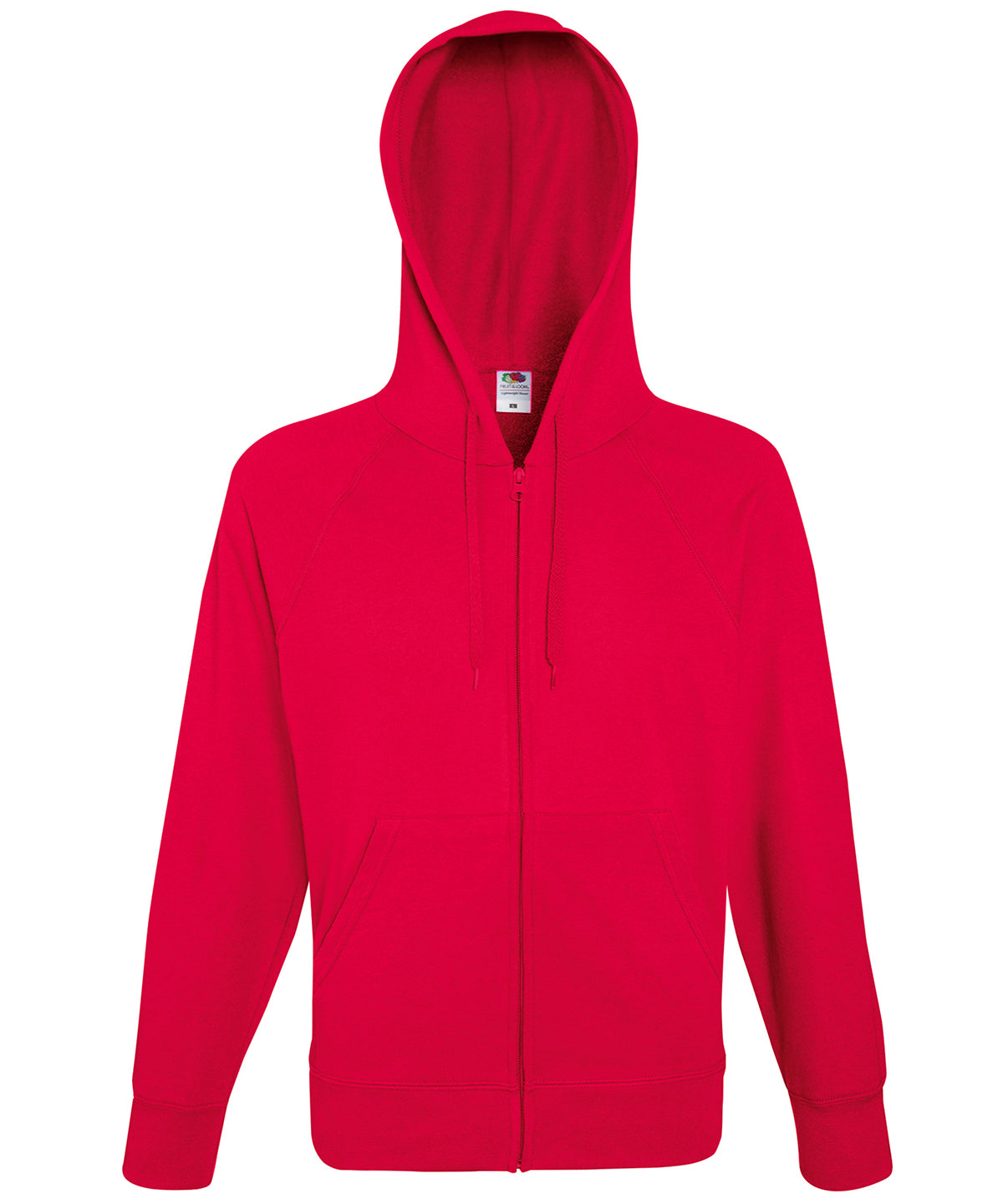 Red - Lightweight hooded sweatshirt jacket - GarmentEmbroidery