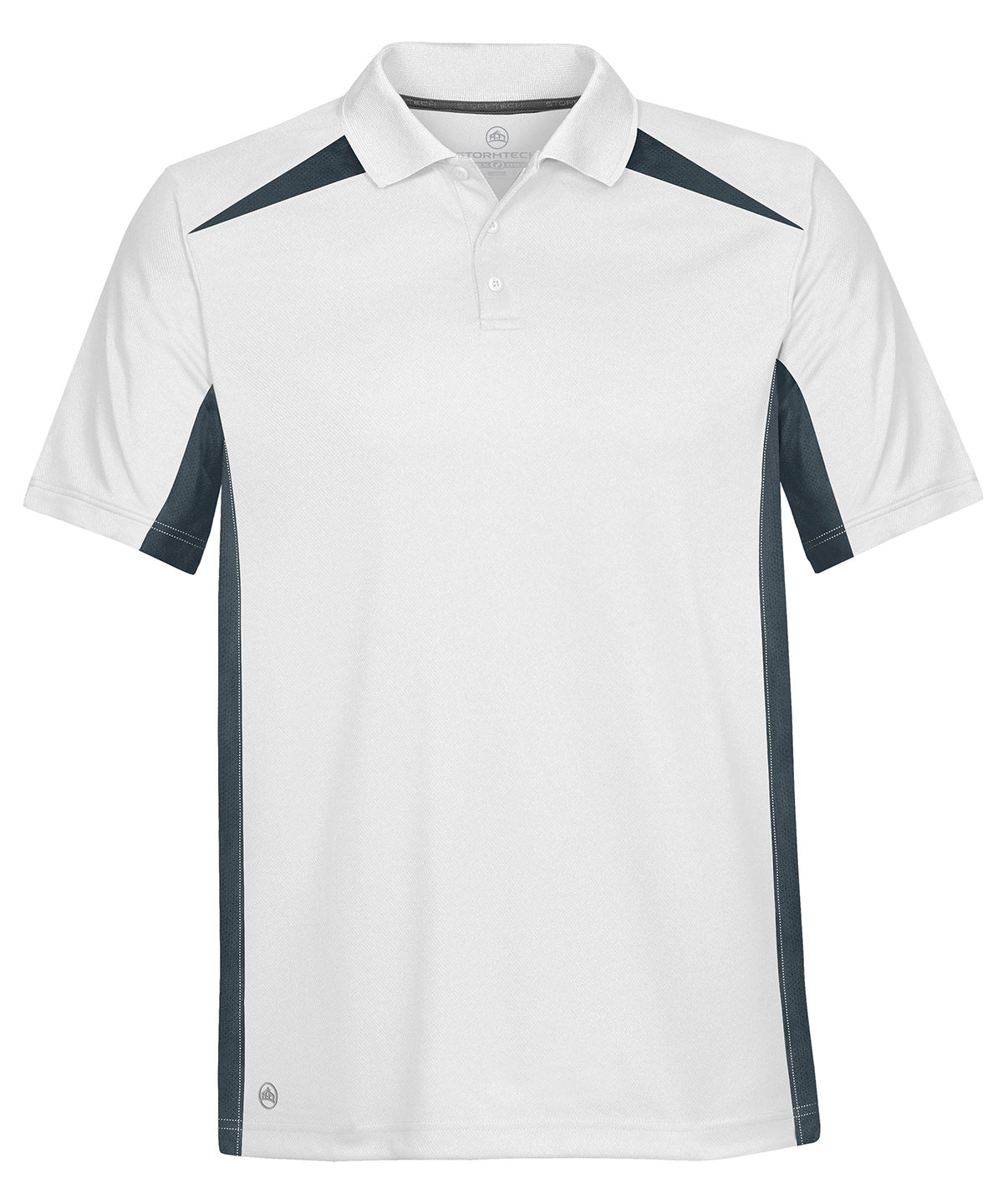 White/Navy - Two-tone polo - GarmentEmbroidery