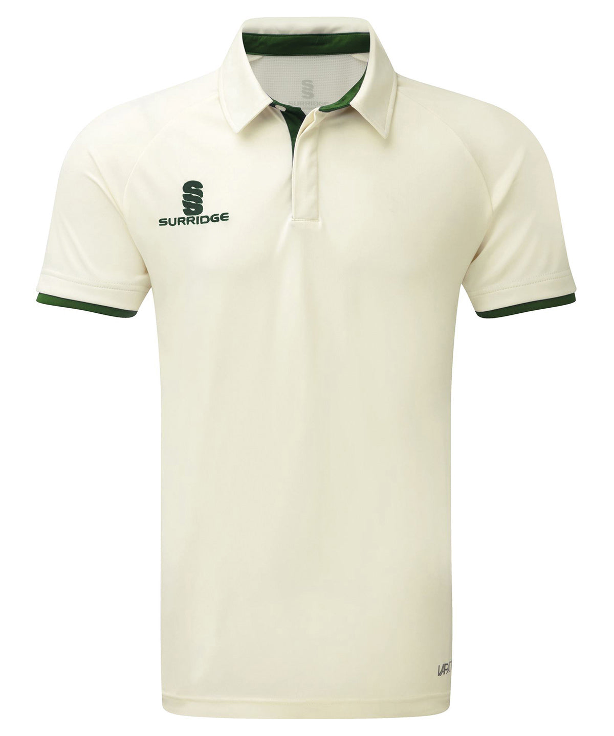 White/Green Trim - Ergo short sleeve shirt - GarmentEmbroidery