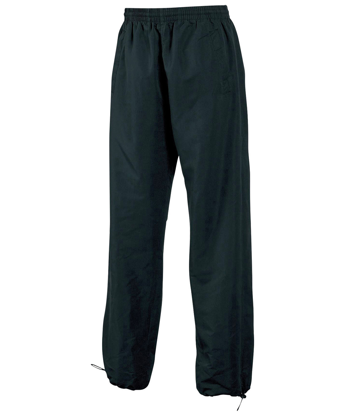 Black - Open hem unlined training bottoms - GarmentEmbroidery
