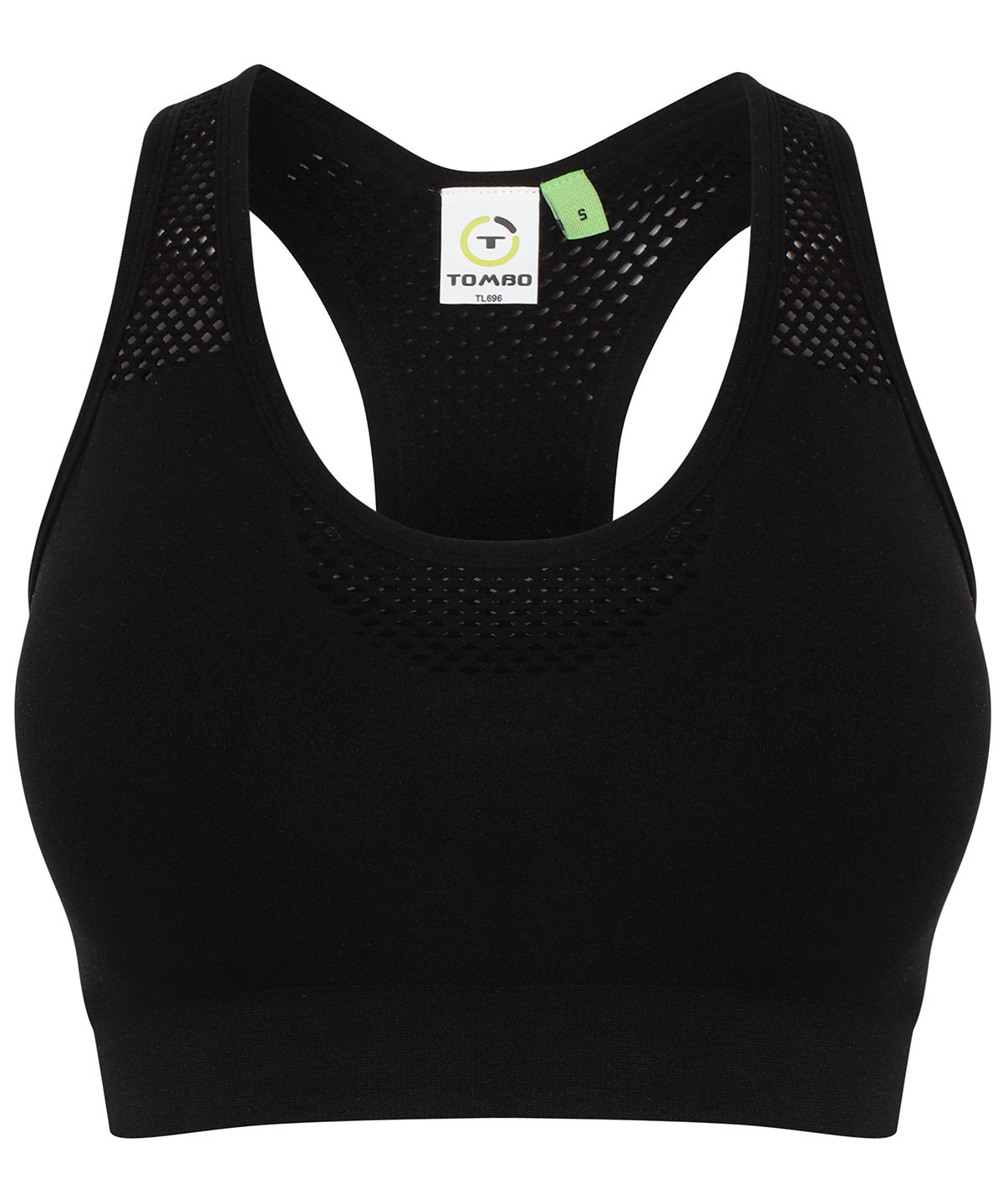 Black - Women's seamless sports bra - GarmentEmbroidery