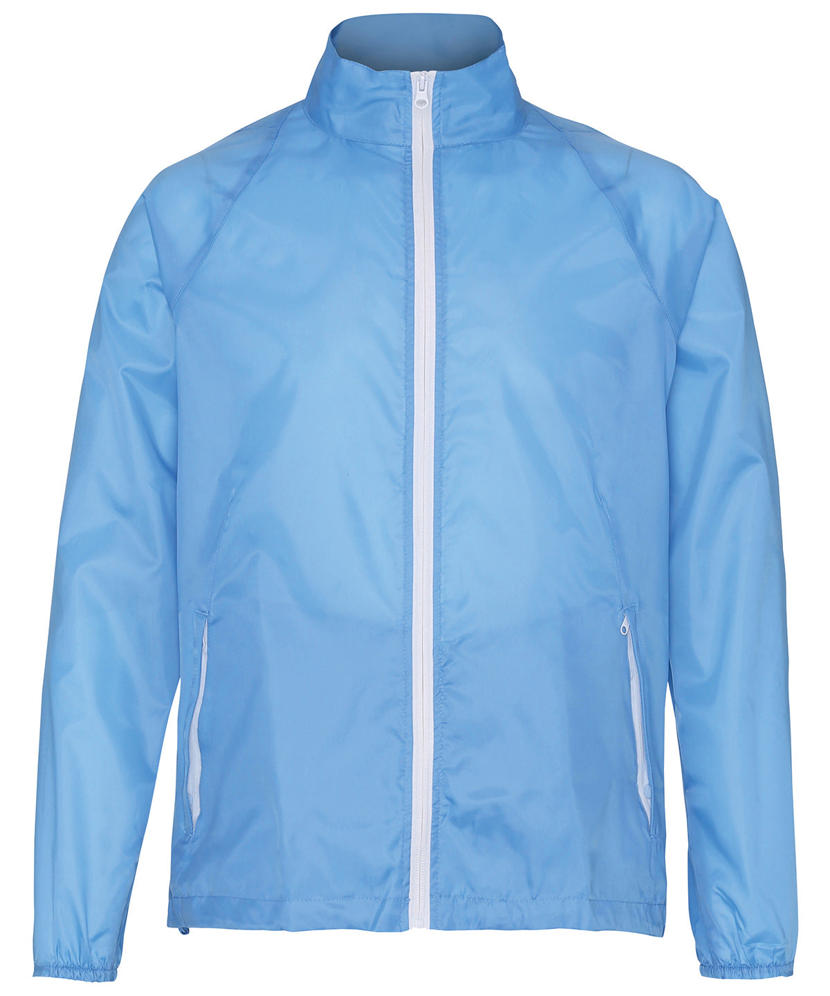 Sky/White - Contrast lightweight jacket - GarmentEmbroidery