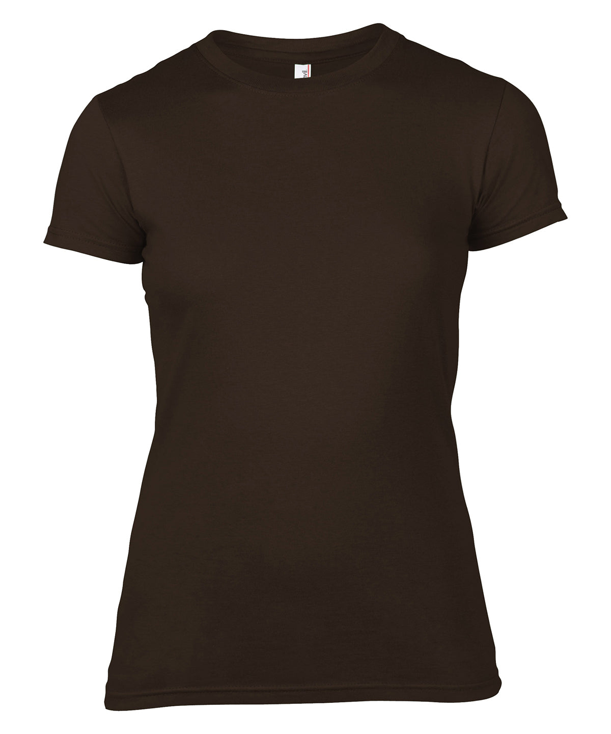 Chocolate - Anvil women's fit fashion tee - GarmentEmbroidery