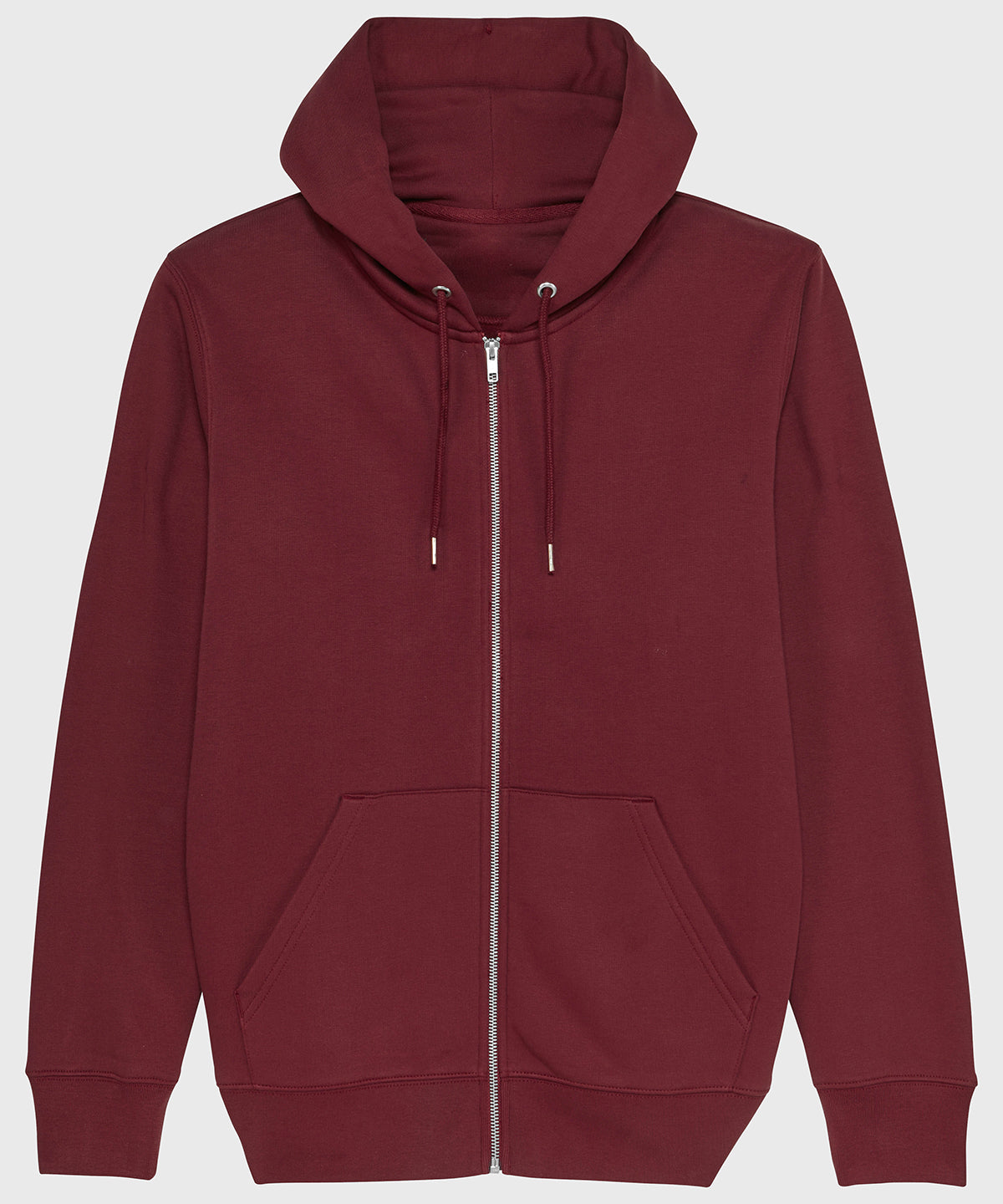 Burgundy - Cultivator, unisex iconic zip-thru hoodie sweatshirt (STSM566) - GarmentEmbroidery