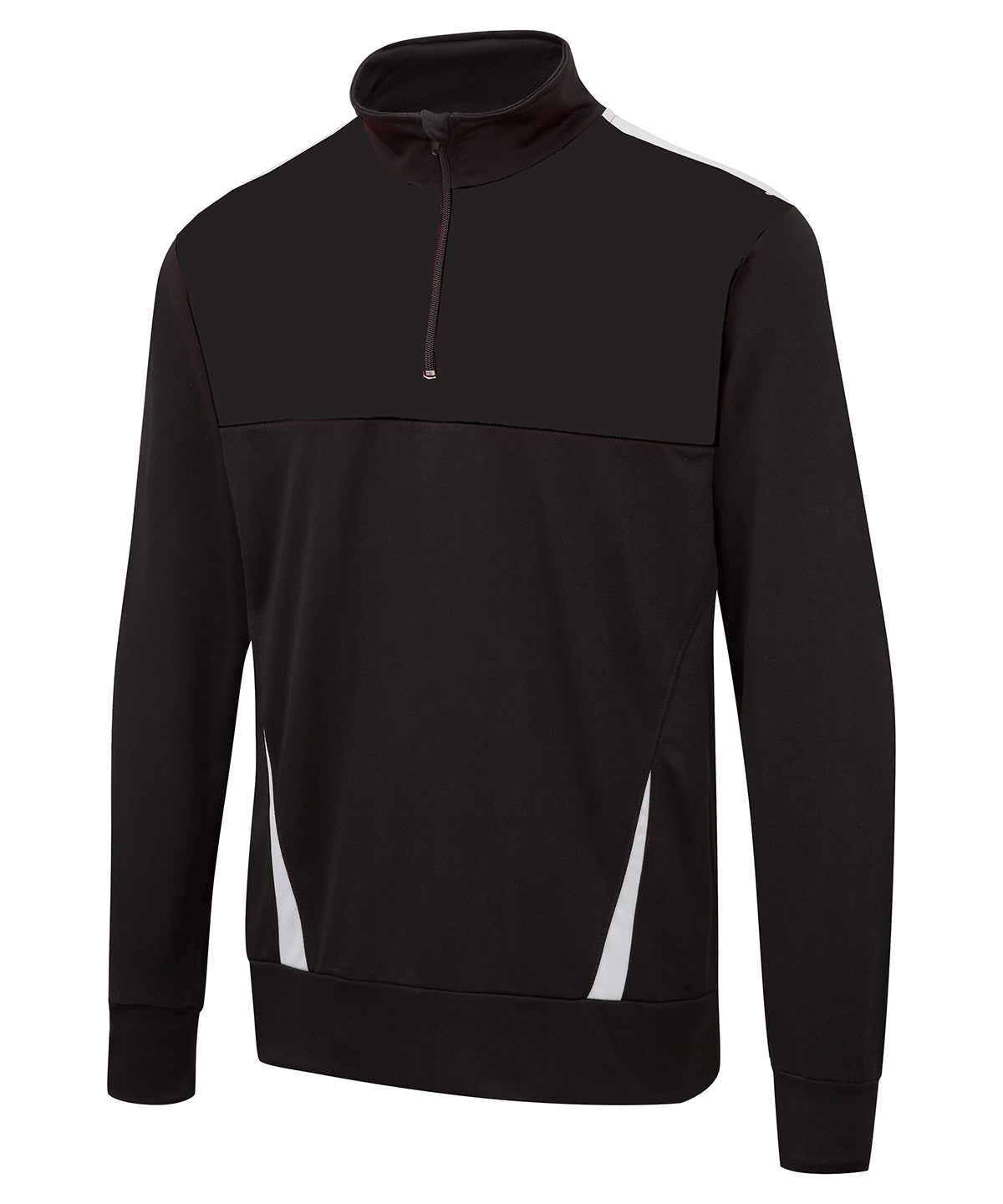 Black/White/White - Blade ¼ zip performance top - GarmentEmbroidery