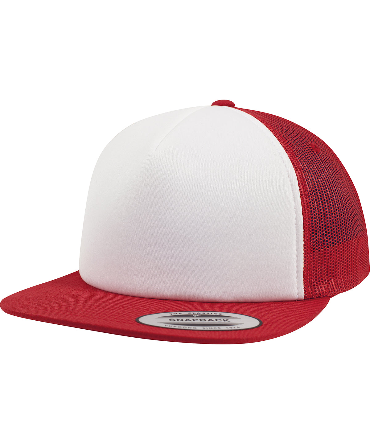 Red/White/Red - Foam trucker with white front (6005FW) - GarmentEmbroidery