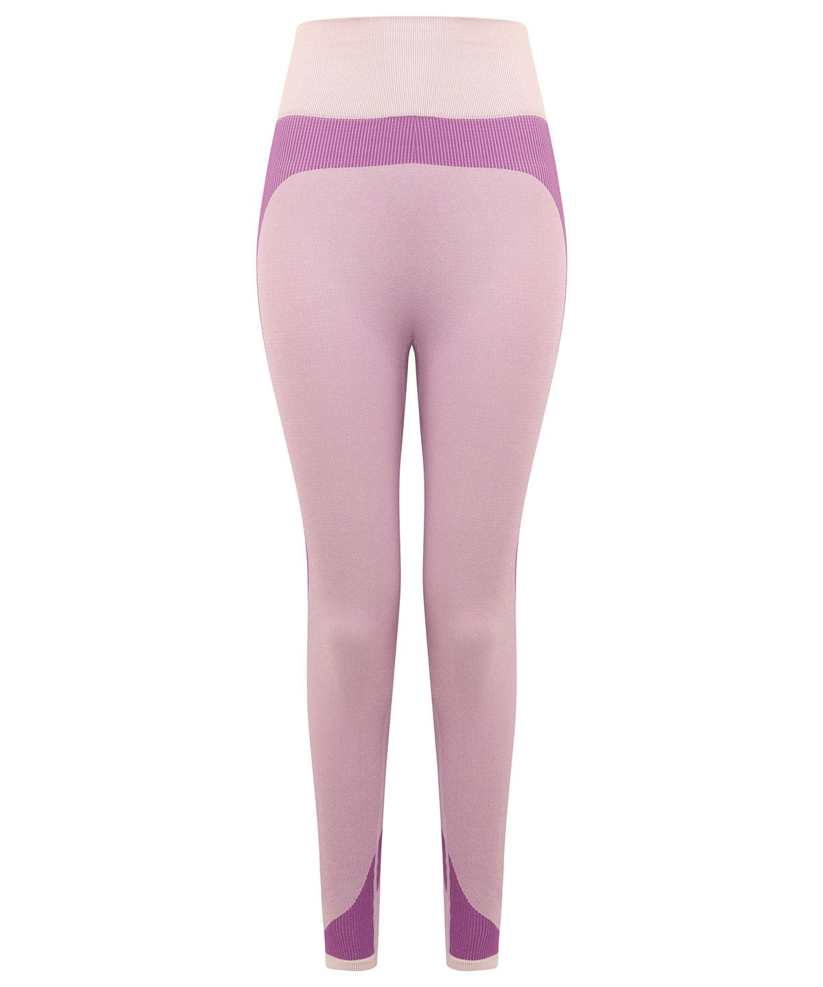 Light Pink/Purple - Women's seamless panelled leggings - GarmentEmbroidery