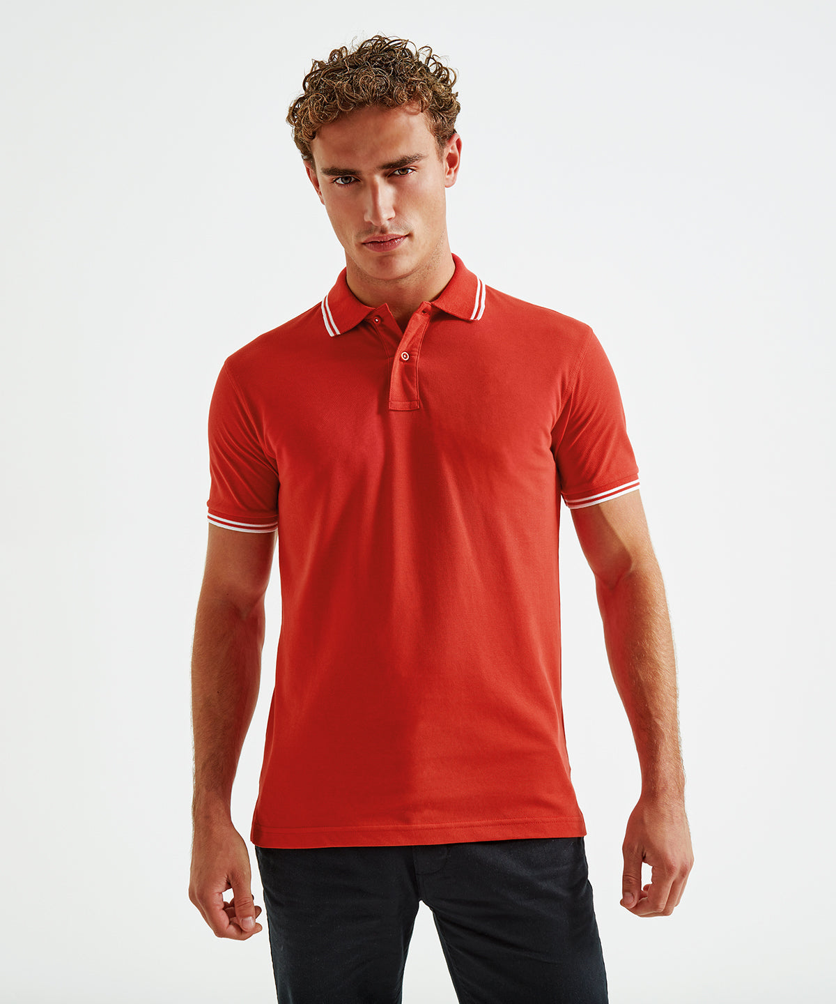 Teal Heather/Heather Grey - Men's classic fit tipped polo - GarmentEmbroidery