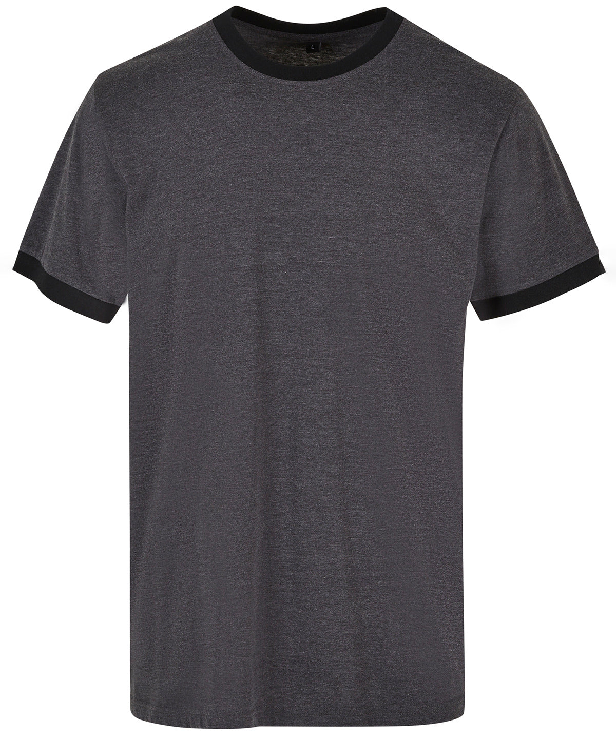 Charcoal/Black - Ringer tee - GarmentEmbroidery