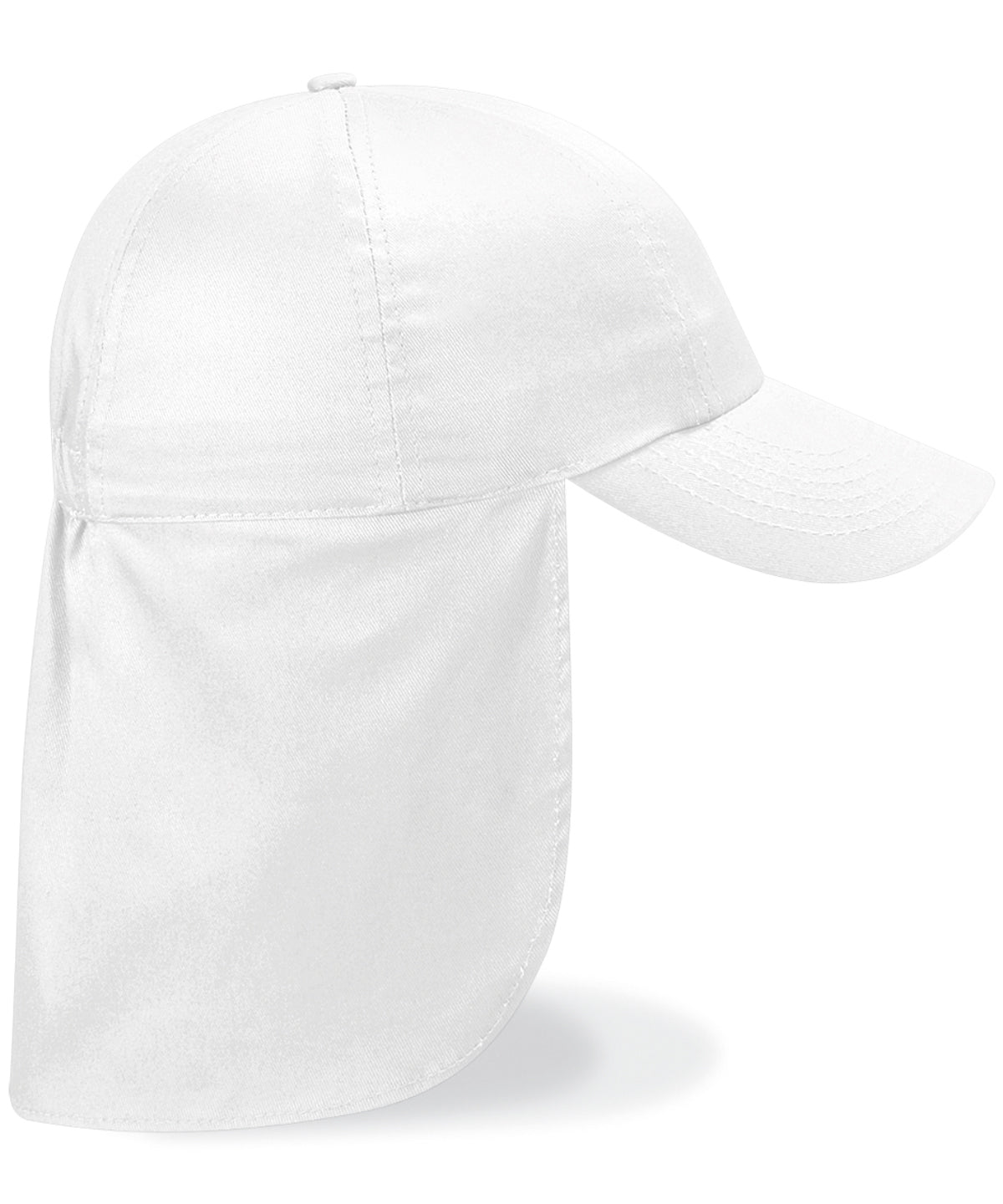 White - Junior legionnaire-style cap - GarmentEmbroidery