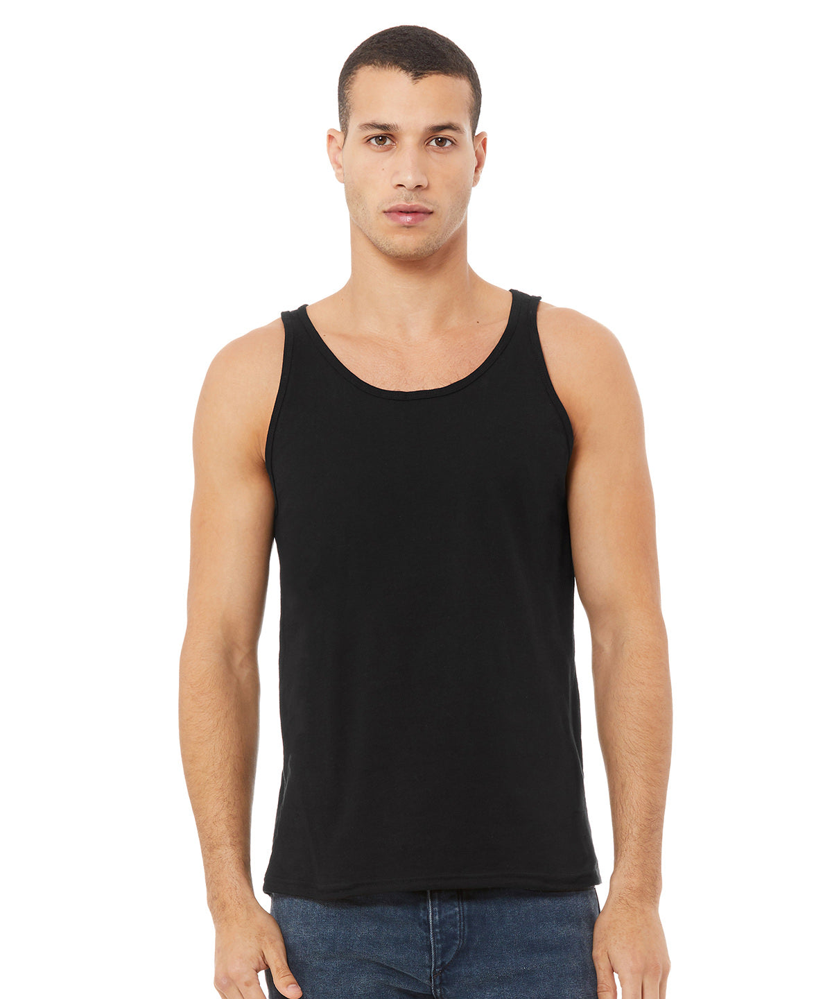 Neon Blue - Unisex Jersey tank top - GarmentEmbroidery