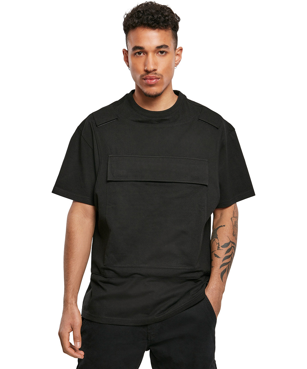 Black - Oversized bulletproof tee - GarmentEmbroidery