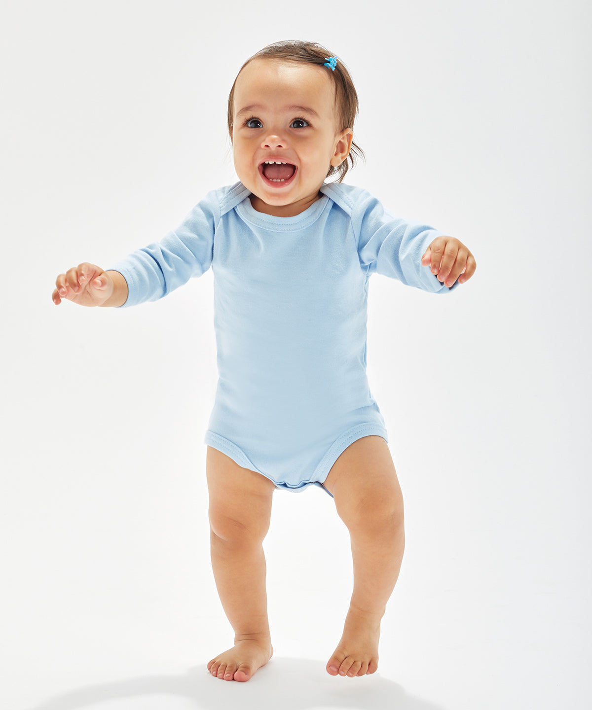 Organic White - Baby organic long sleeve bodysuit - GarmentEmbroidery