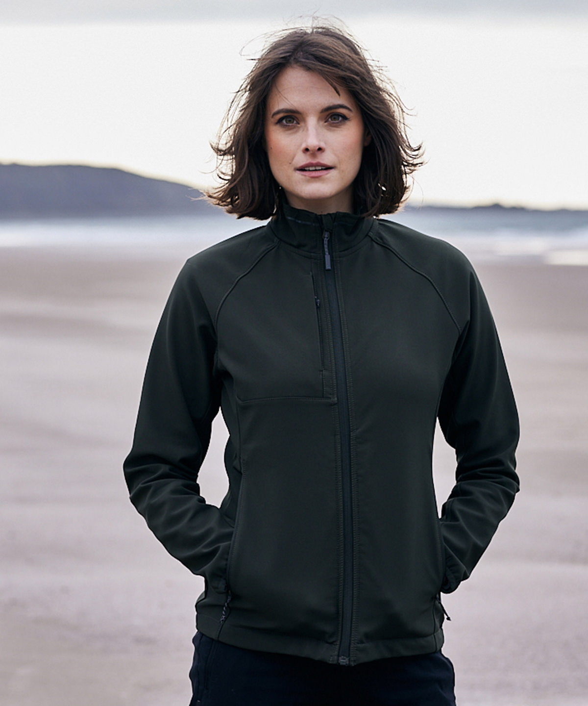 Dark Cedar - Expert women’s Basecamp softshell jacket - GarmentEmbroidery