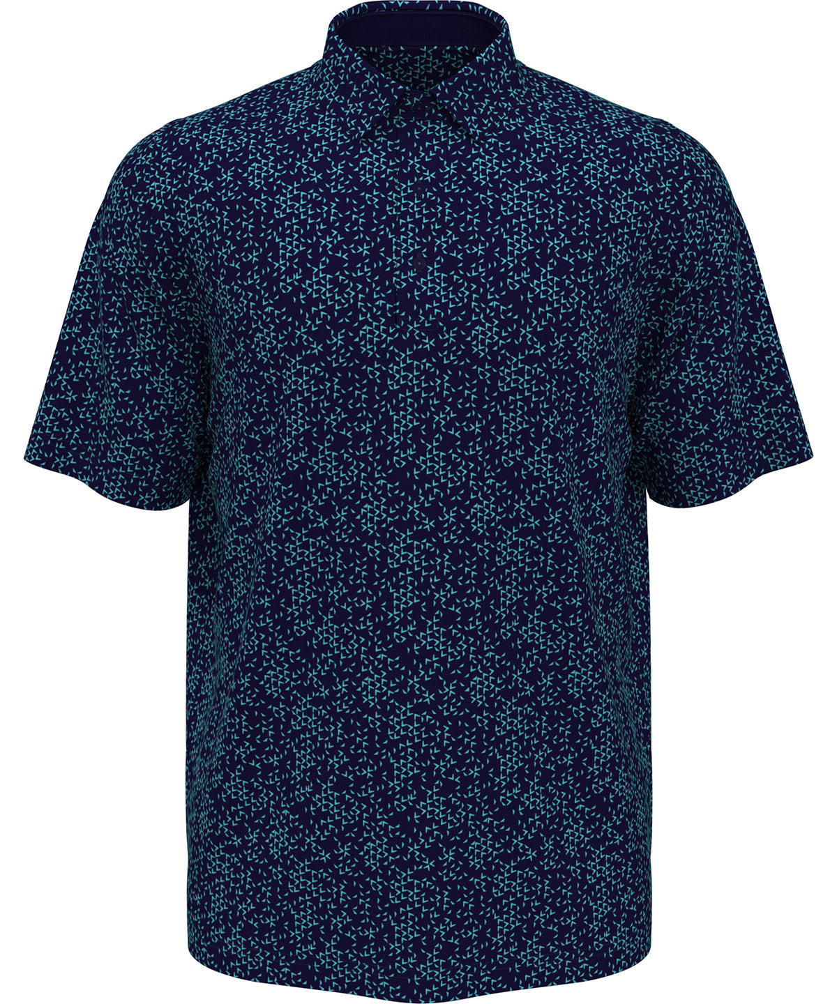 Caviar/Bright White - All-over chev polo - GarmentEmbroidery