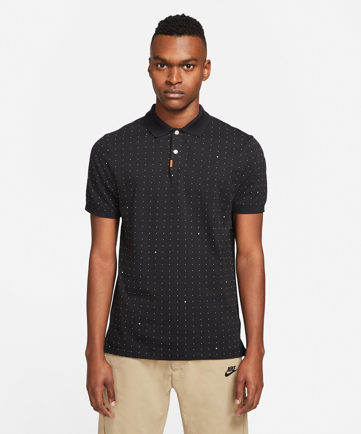 Hydrogen Blue - The Nike polo golf space dot slim - GarmentEmbroidery