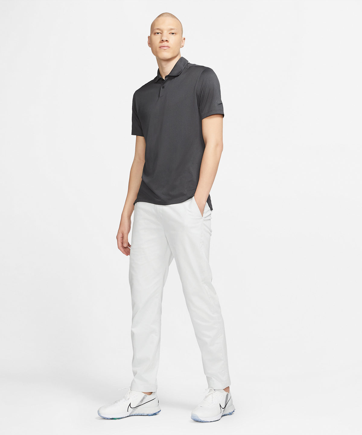 Photon Dust/Black - Nike Dry Vapor jaquard polo - GarmentEmbroidery
