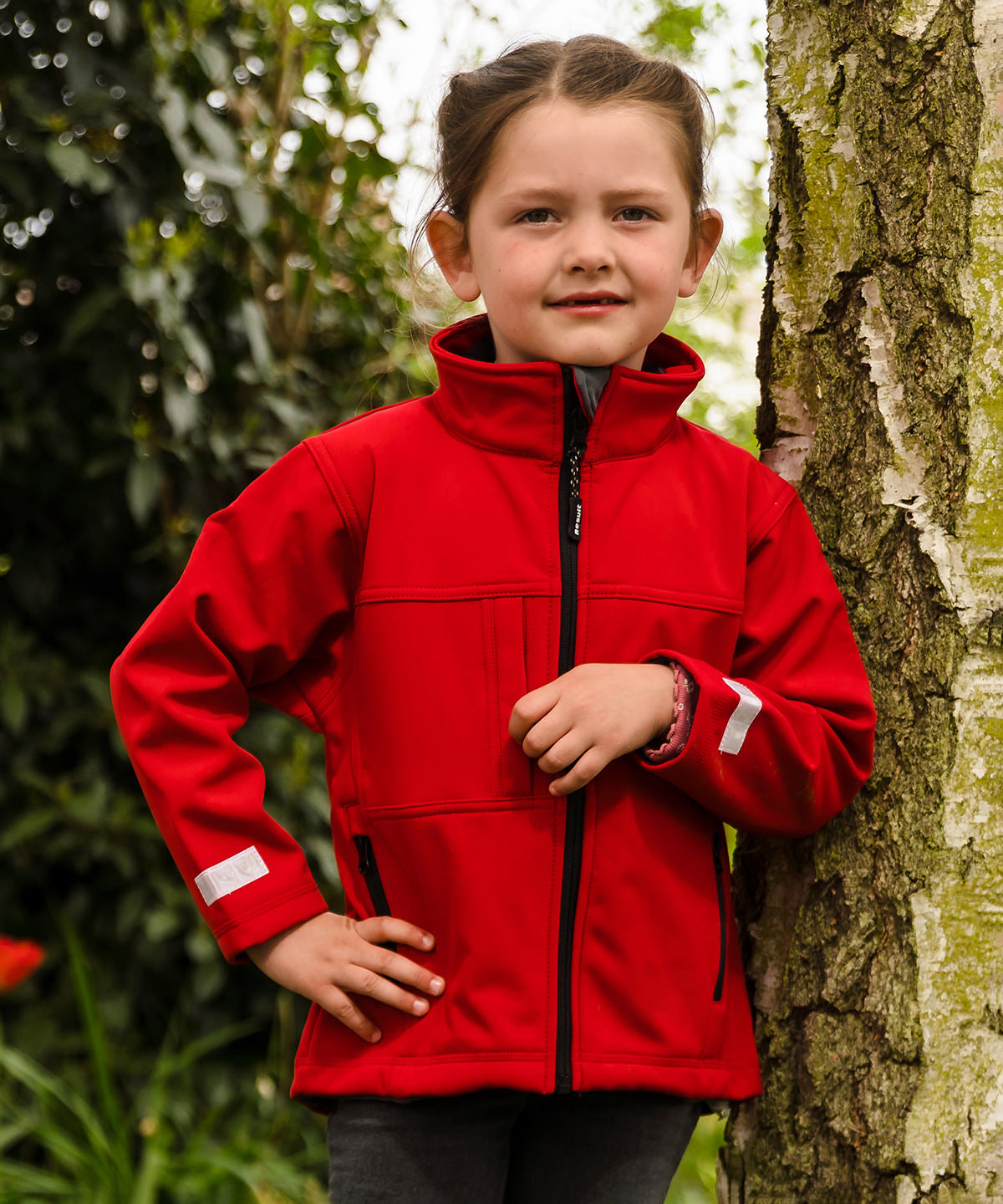 Red - Junior classic softshell 3-layer jacket - GarmentEmbroidery