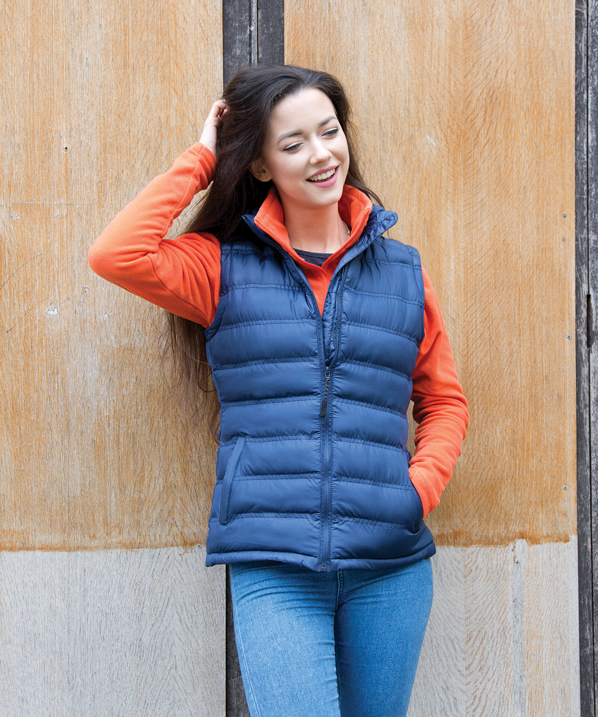 Royal - Women's ice bird padded gilet - GarmentEmbroidery