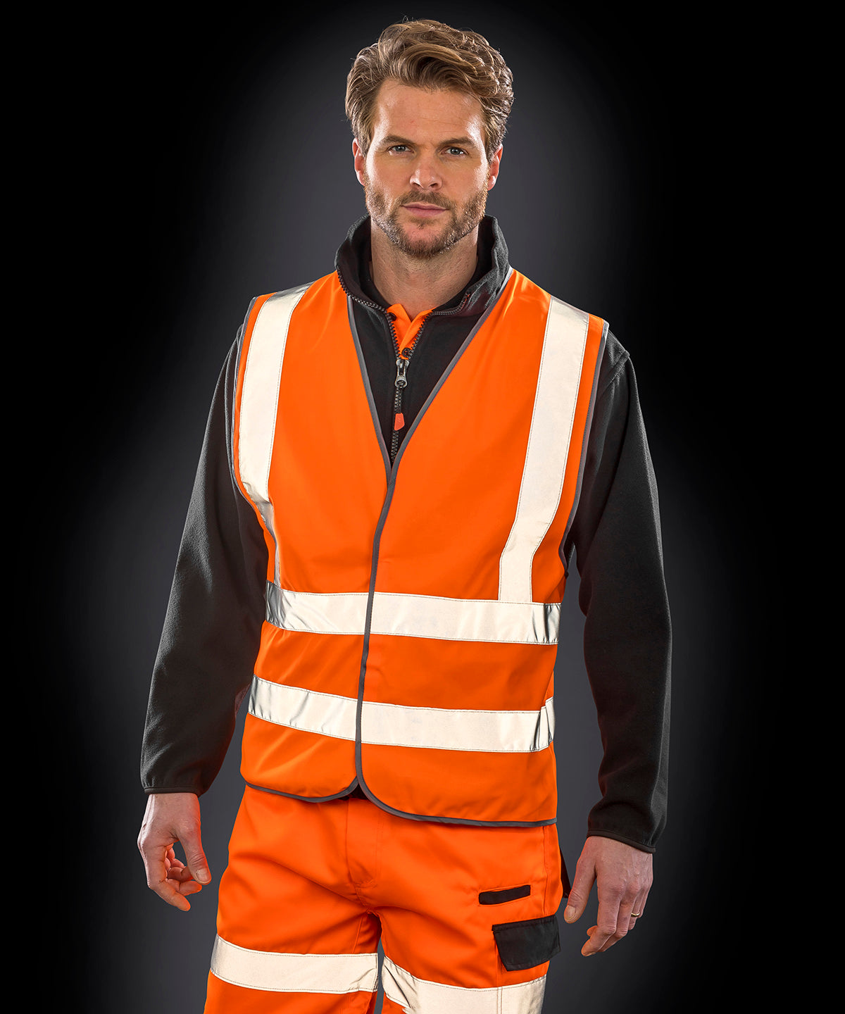 Fluorescent Yellow - Core safety motorway vest - GarmentEmbroidery