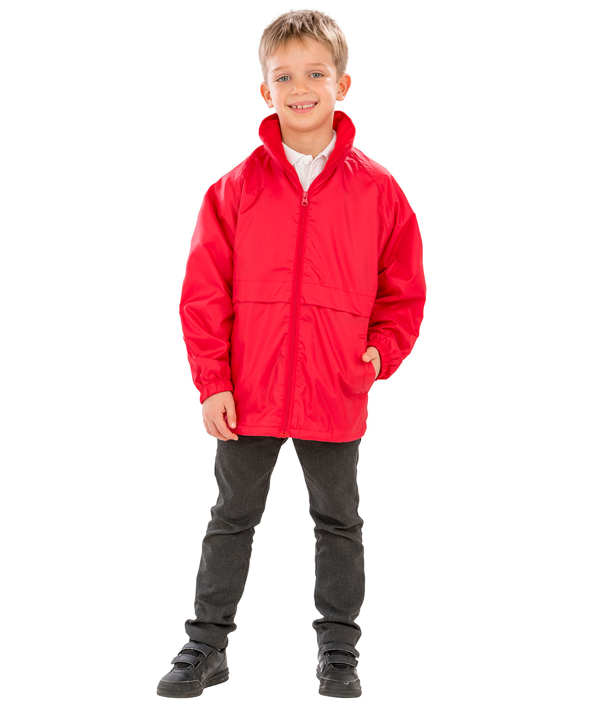 Burgundy - Core junior microfleece lined jacket - GarmentEmbroidery
