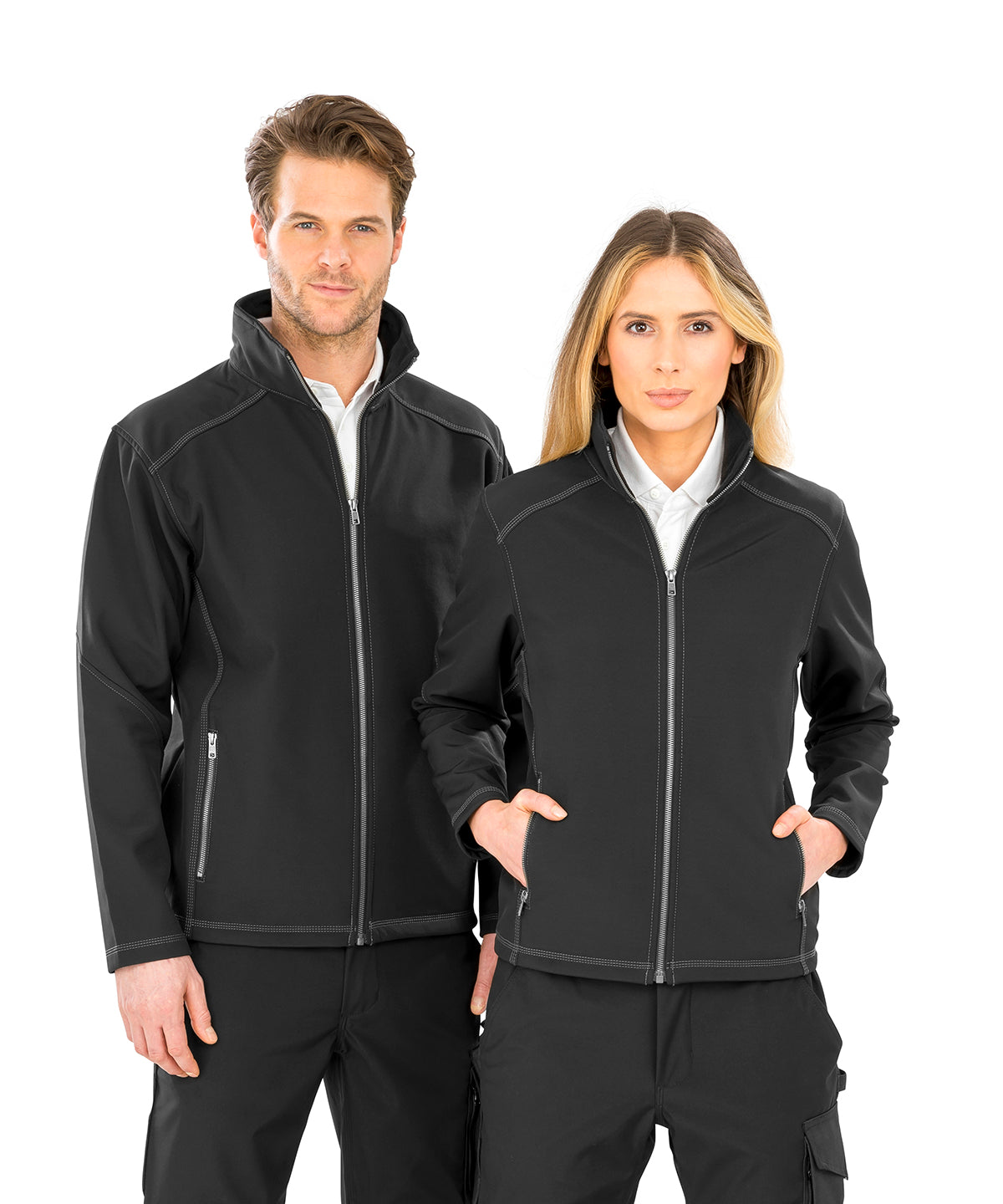 Navy - Women's treble stitch softshell - GarmentEmbroidery