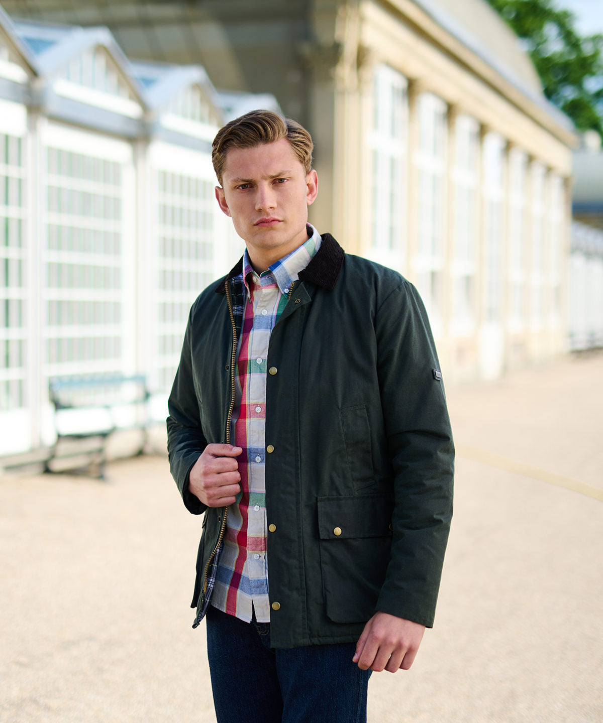 Brown - Banbury wax jacket - GarmentEmbroidery