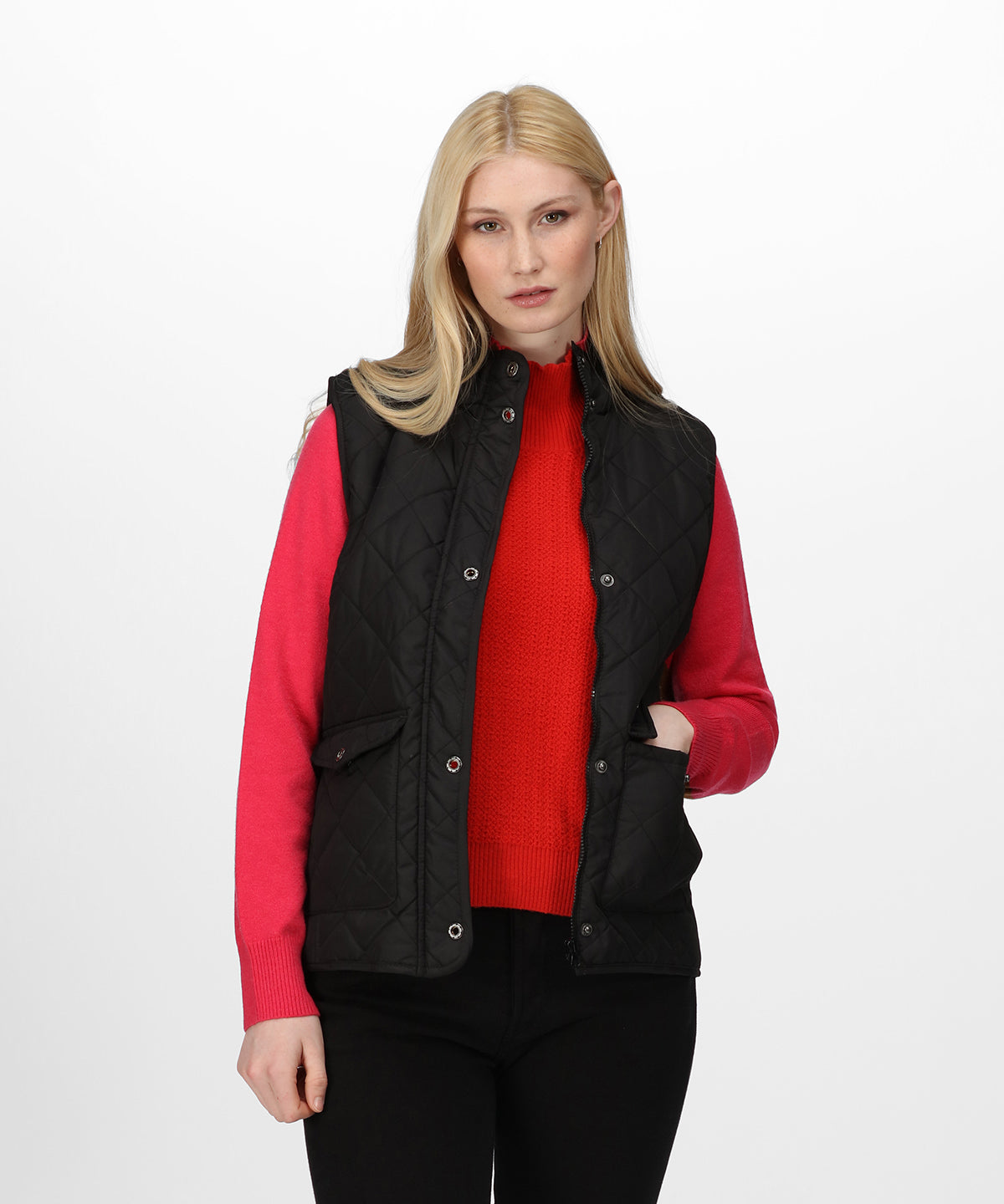 Navy - Tarah bodywarmer - GarmentEmbroidery