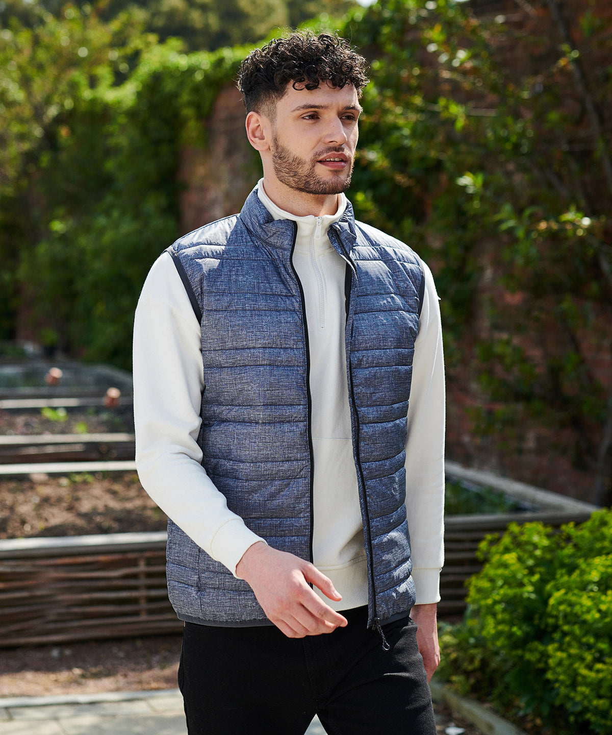 Grey Marl - Firedown down-touch bodywarmer - GarmentEmbroidery