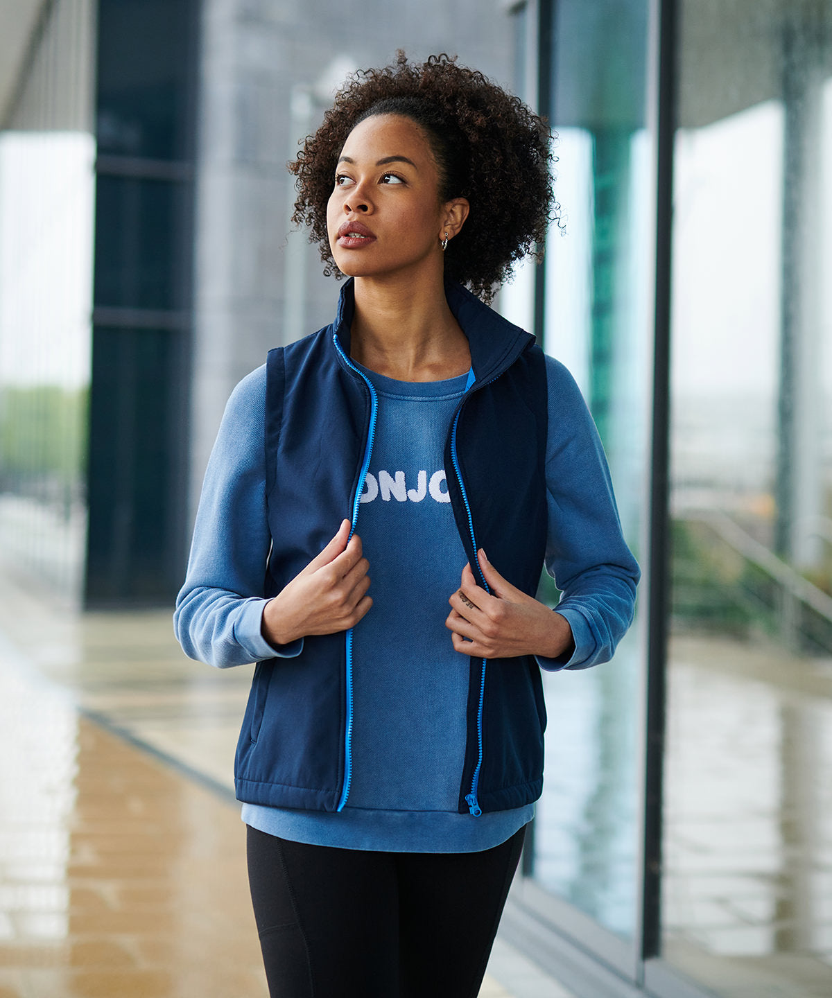 French Blue/Navy - Women's Ablaze printable softshell bodywarmer - GarmentEmbroidery