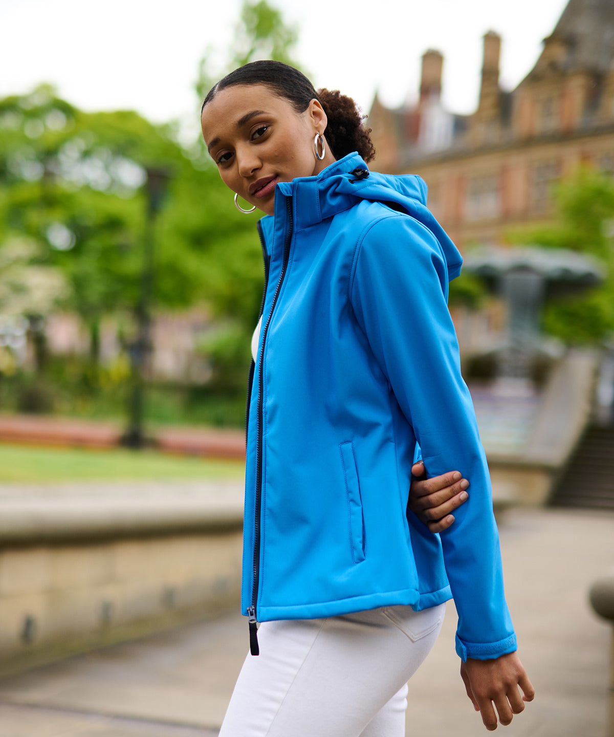 Black/Red - Women's venturer 3-layer hooded softshell jacket - GarmentEmbroidery