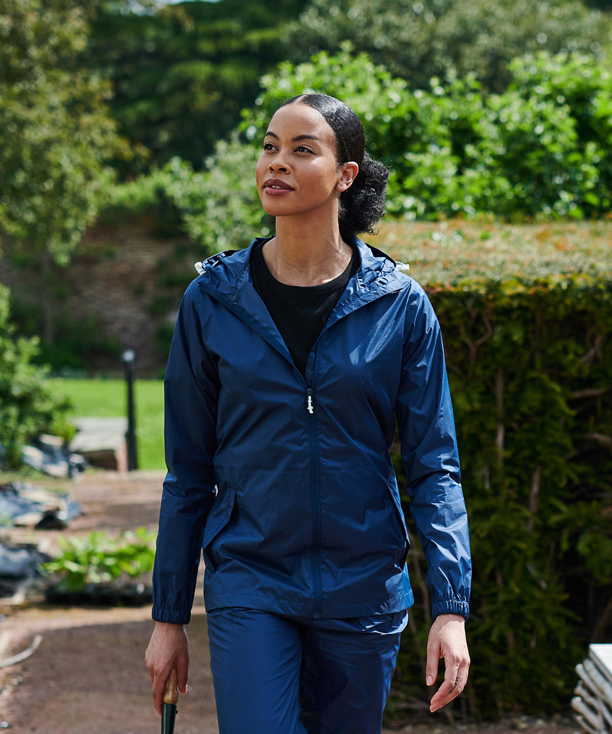 Black - Women's pro packaway jacket - GarmentEmbroidery